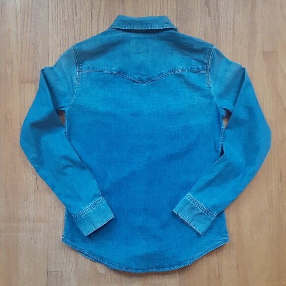 NEW Levi's Classic Fit Western Button Shirt In Stretch Denim XS - Picture 5 of 8